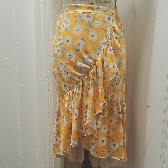 💃Emma & Elsa Elegant Floral Wrap Ruffle Midi Skirt. Size 14/16 🌴 - Picture 10 of 11